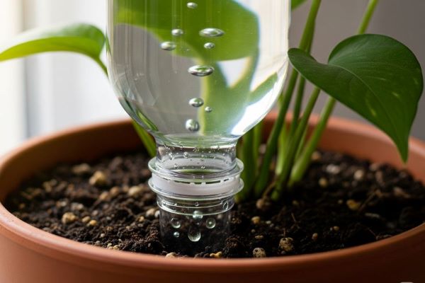 Irrigazione fai-da-te con bottiglia riciclata